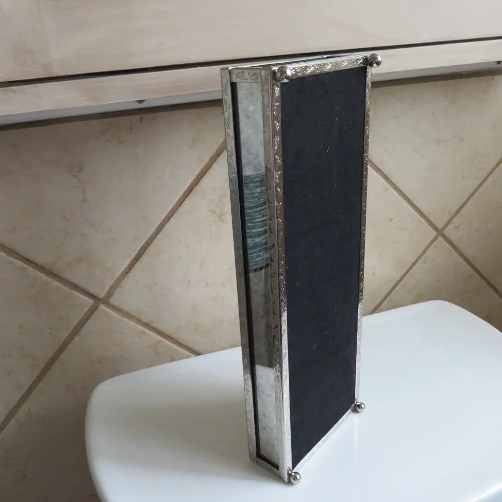 Mirrored Vanity Tray for Bathroom or Dresser + SWABS holder